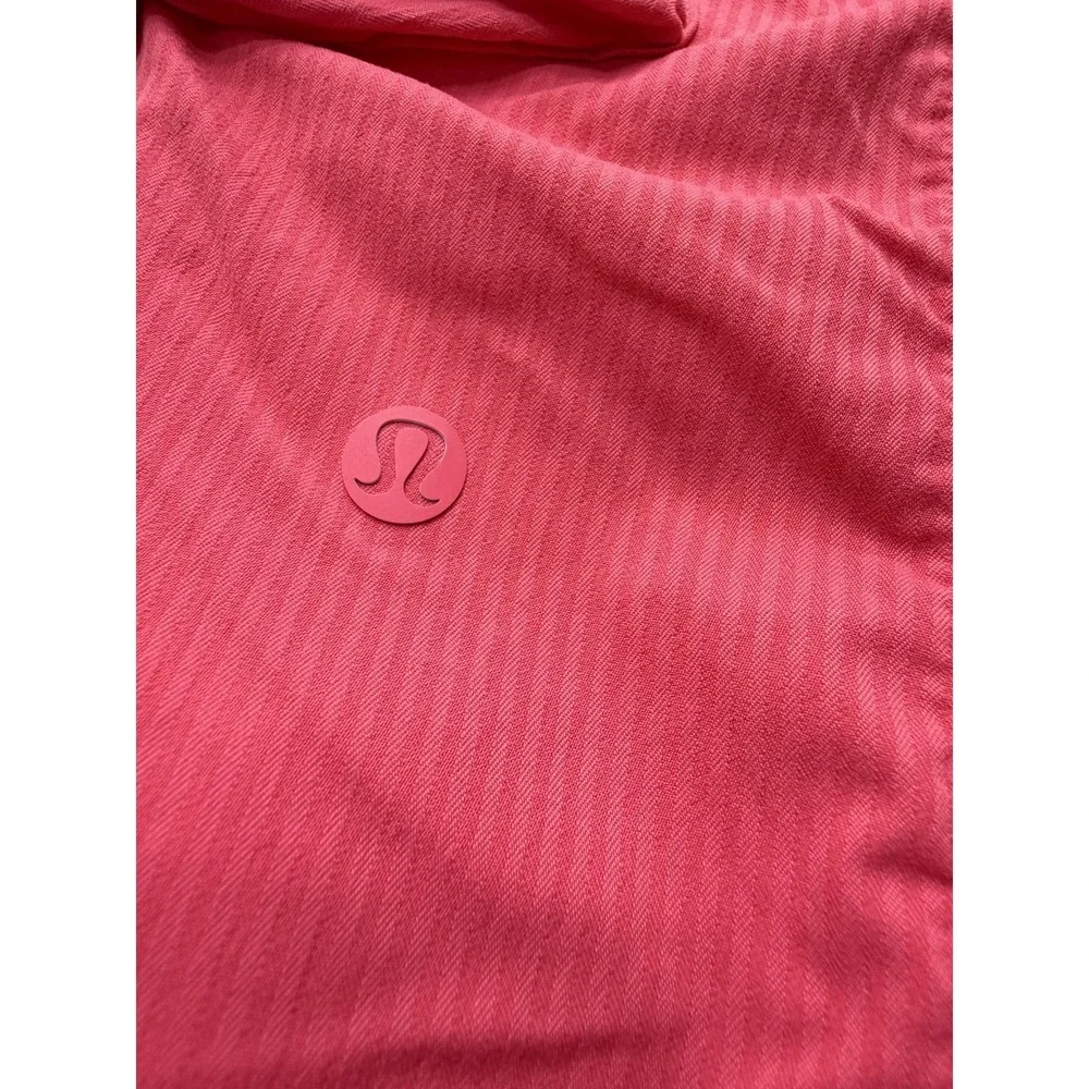 Lululemon Cargo Jogger Pants Womens L Pink Pockets Drawstring Cuffed Stretch